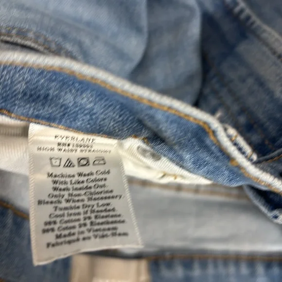 Everlane High Rise Straight Jeans Size 30 Ankle denim pants high waist - Picture 8 of 9